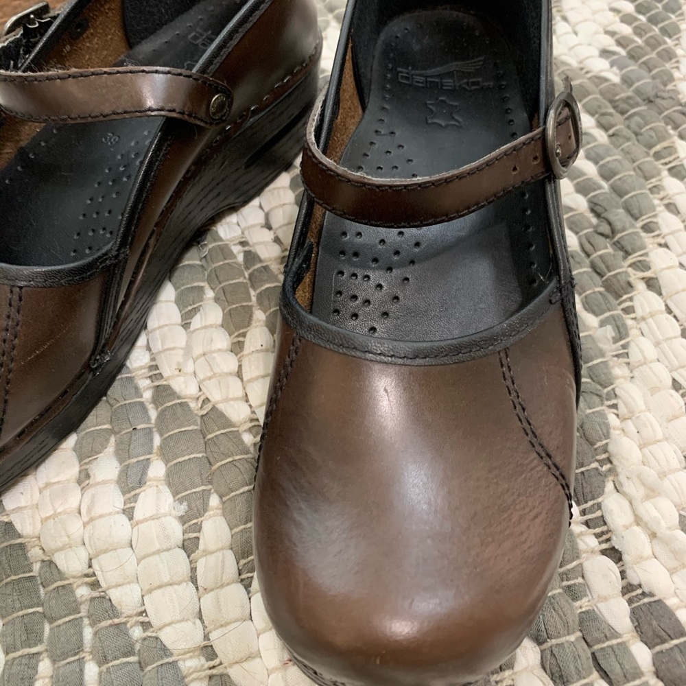 Dansko Mary Jane shoes.